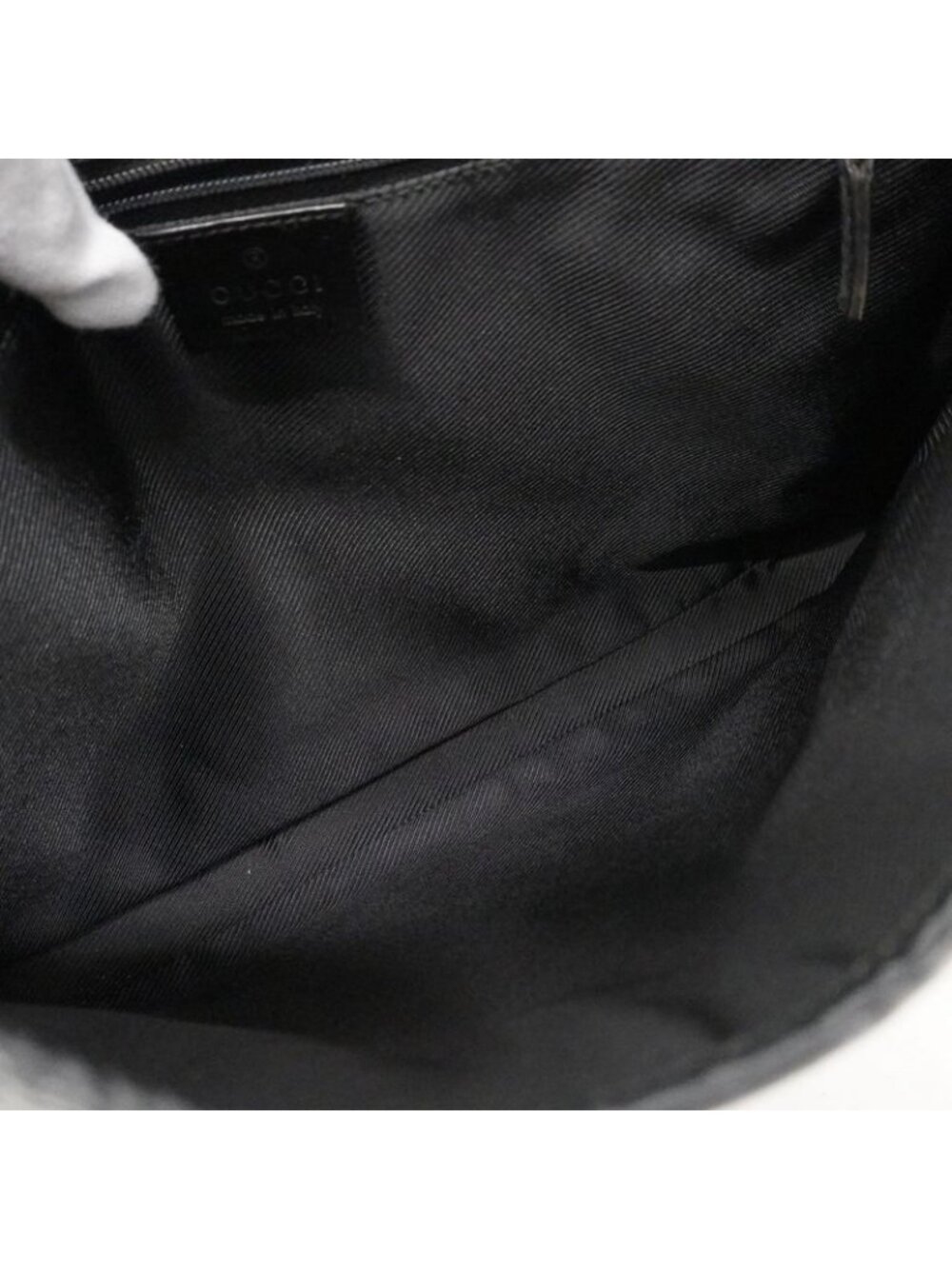 ★SOLD★ Gucci Shoulder Bag GG Canvas Jackie Black Silver - Picture 4 of 10